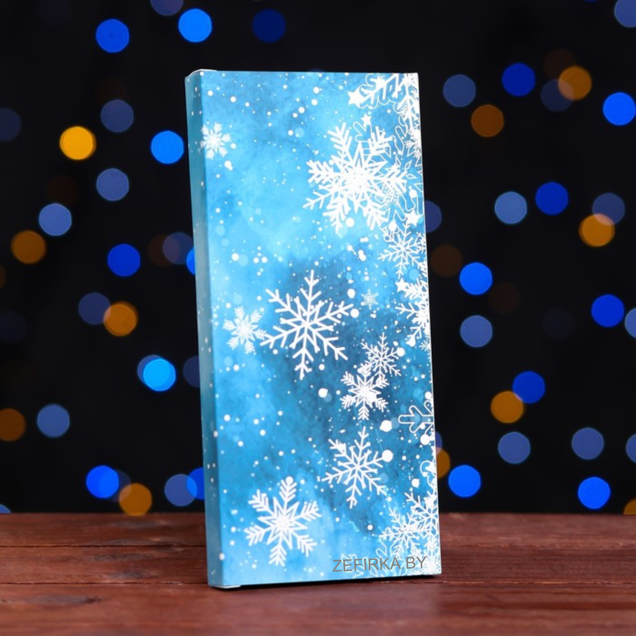 Подарочная коробка под плитку шоколада с окном, 17,1х8х1,4см, "Снежинки" - фото 2 - id-p218640665
