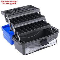 Ящик для снастей Tackle Box NISUS трёхполочный, цвет синий