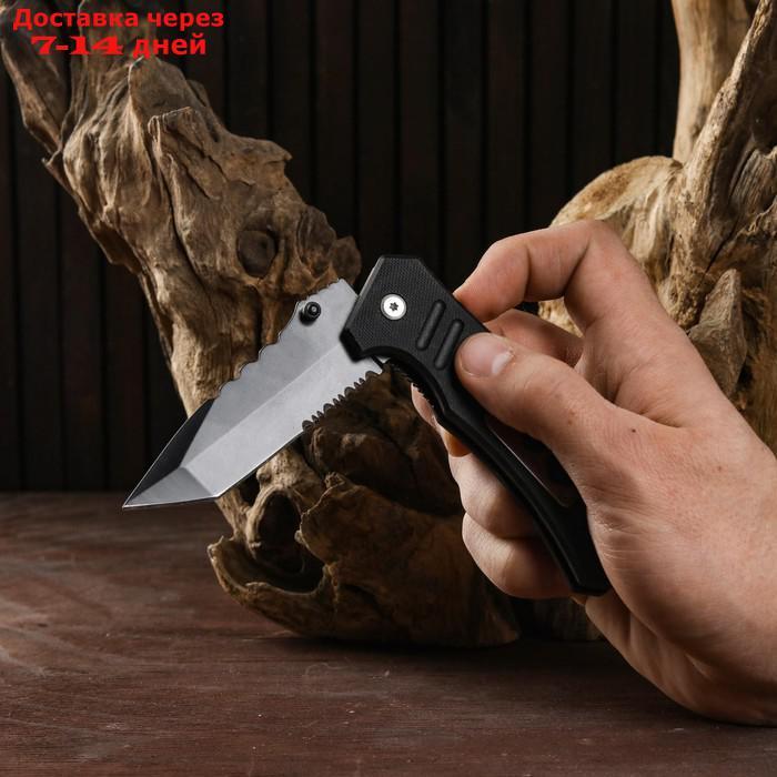 Нож складной полуавтоматический, со стропорезом 20см, клинок 8,3см - фото 10 - id-p218619796