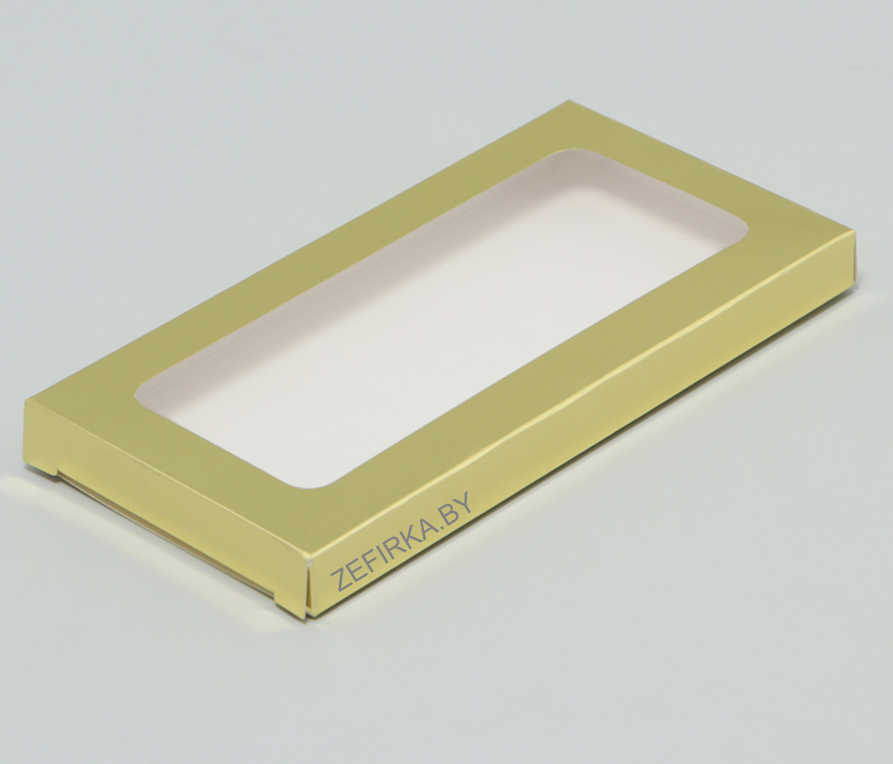 Коробка для шоколада "Золото" с окном, 17,3х8,8х1,5см