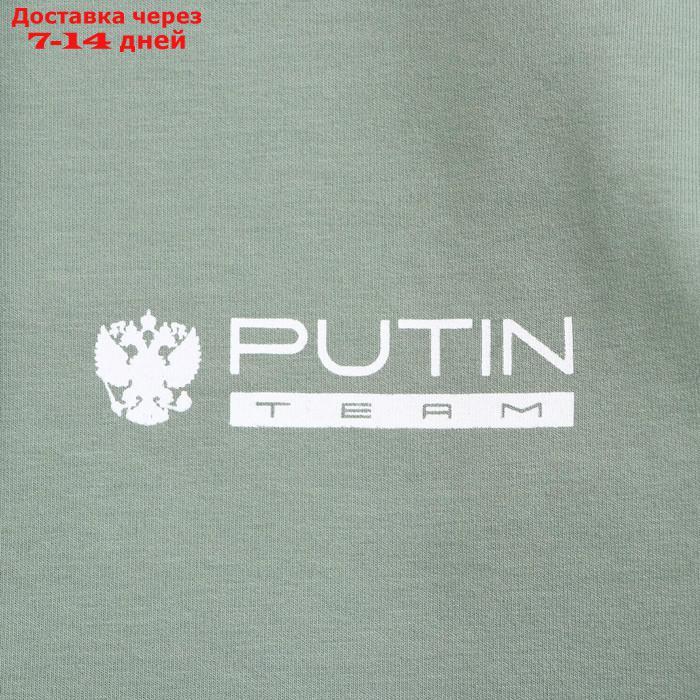 Толстовка Putin team, зелёная, размер 54-56 - фото 3 - id-p218621803
