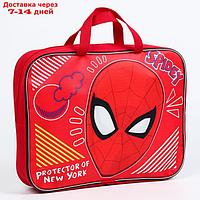 Папка с ручками текстиль А4 70мм 350*270, "Человек-паук" "Spider-Man"