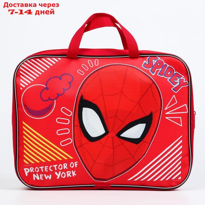 Папка с ручками текстиль А4 70мм 350*270, "Человек-паук" "Spider-Man" - фото 2 - id-p218620851