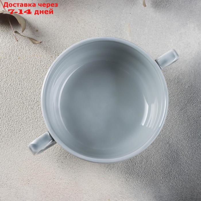 Чашка бульонная "Акварель" 380 мл, цвет светло-серый - фото 2 - id-p218620045