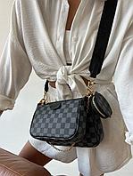 Женская сумка Louis Vuitton Multi, серая (LUX копия)
