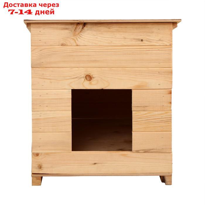 Будка для собаки, 70 × 60 × 110 см, деревянная, с крышей - фото 3 - id-p218620108