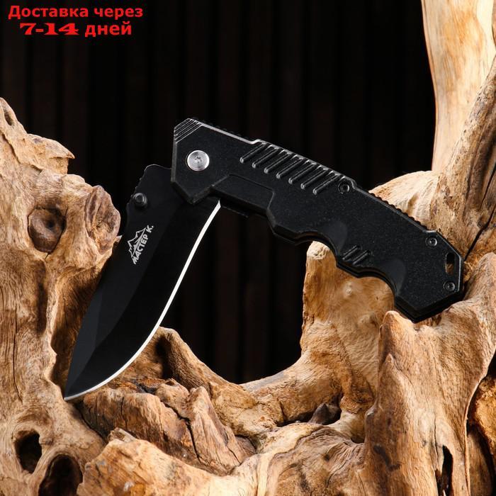 Нож складной полуавтоматический черный, 20см, клинок 8см - фото 2 - id-p218621201