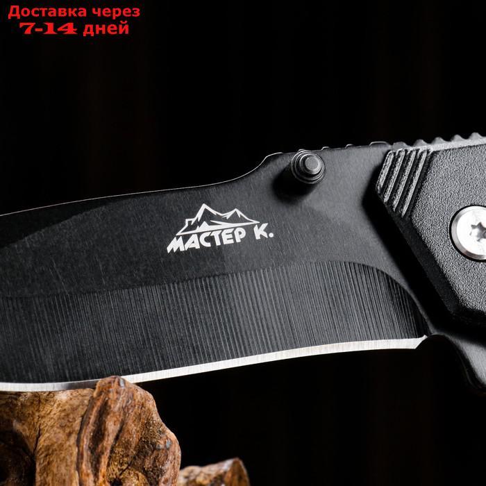Нож складной полуавтоматический черный, 20см, клинок 8см - фото 4 - id-p218621201