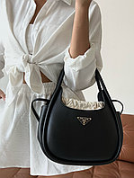 Женская сумка Prada, чёрная (LUX копия)