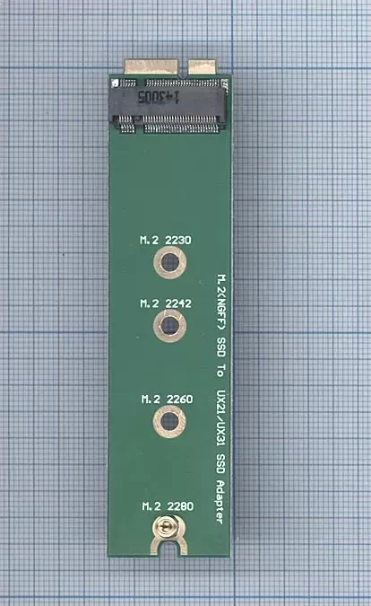 Переходник M.2 (NGFF) SSD на SSD 18 контактный адаптер для Asus UX31 UX21 Zenbook - фото 1 - id-p218641032