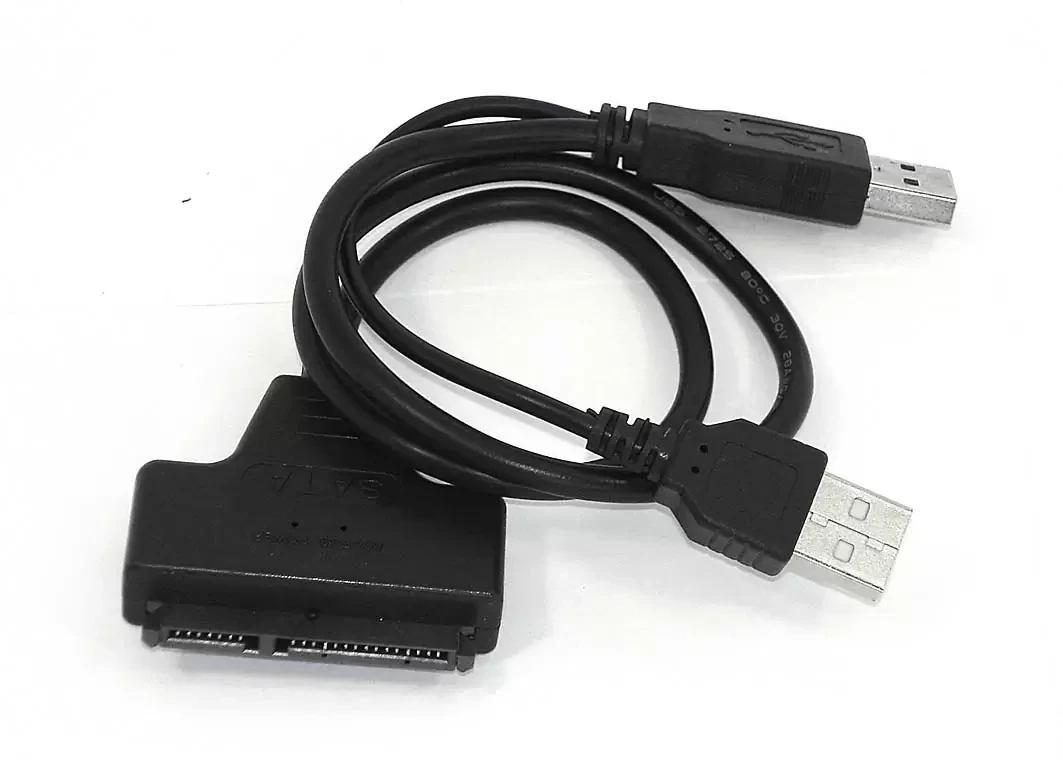 Переходник SATA на USB 2.0 на шнурке 30см с индикаторами питания и чтения HDD DM-685 - фото 1 - id-p218641046
