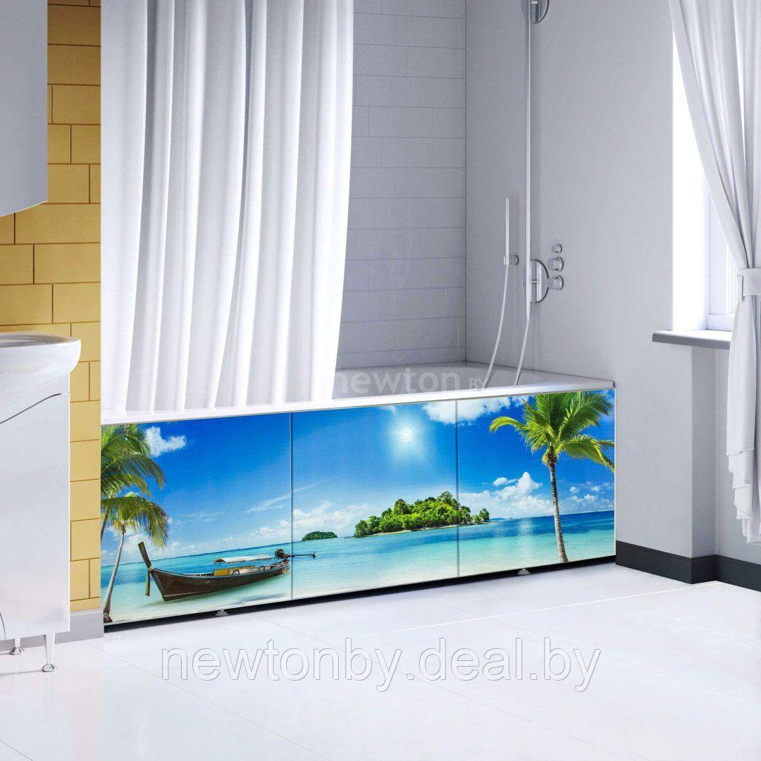 Фронтальный экран под ванну Comfort Alumin Пляж 3D 1.5 - фото 1 - id-p218641005