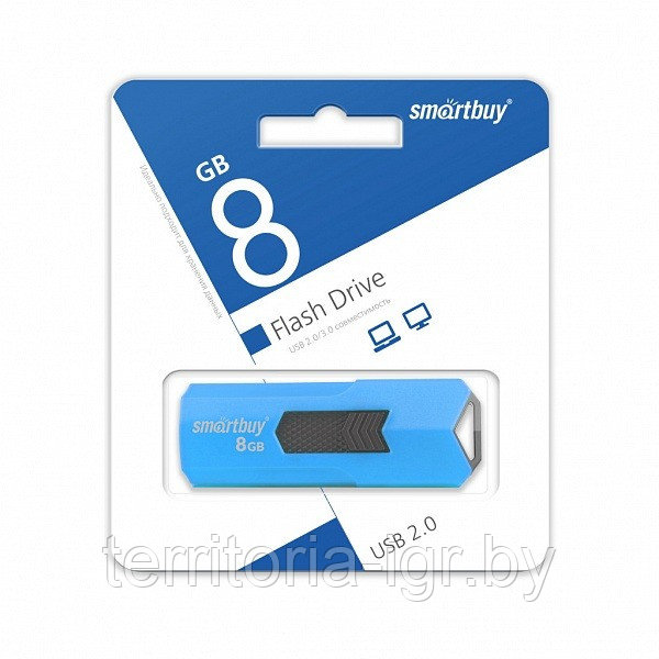 USB-накопитель 8Gb Stream SB8GBST-B синий Smartbuy - фото 1 - id-p218641317