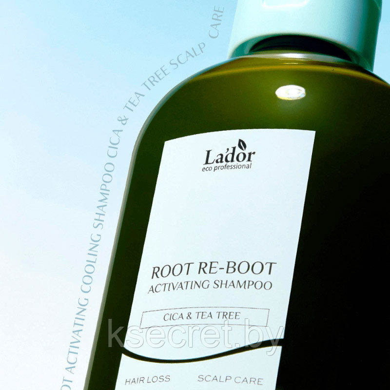 Шампунь против выпадения для жирной кожи головы Lador Root Re-Boot Activating Shampoo Cica Tea Tree 300мл - фото 3 - id-p218649215