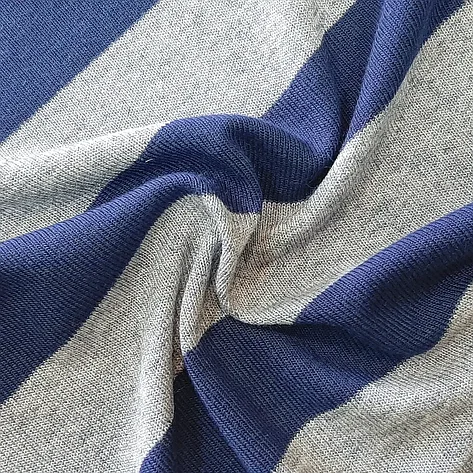 Ткань трикотажная  (полоска синяя), фото 2