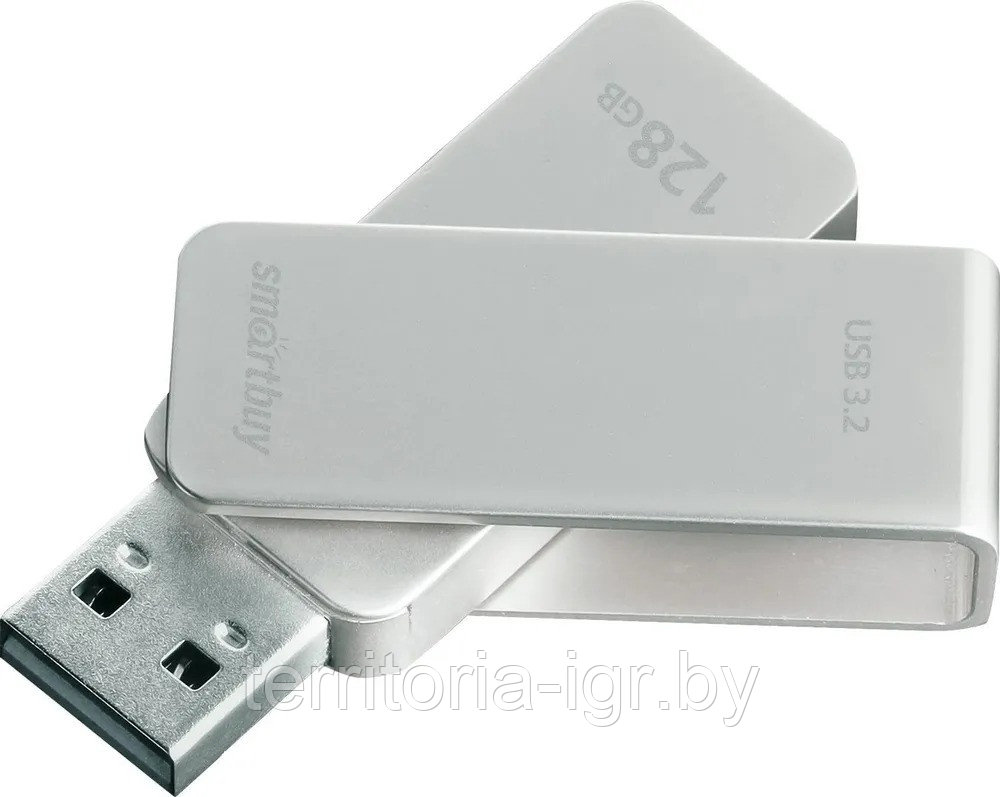 USB-накопитель 128Gb M1 Metal Grey SB128GM1G USB 3.0 металл серый Smartbuy - фото 3 - id-p218657909