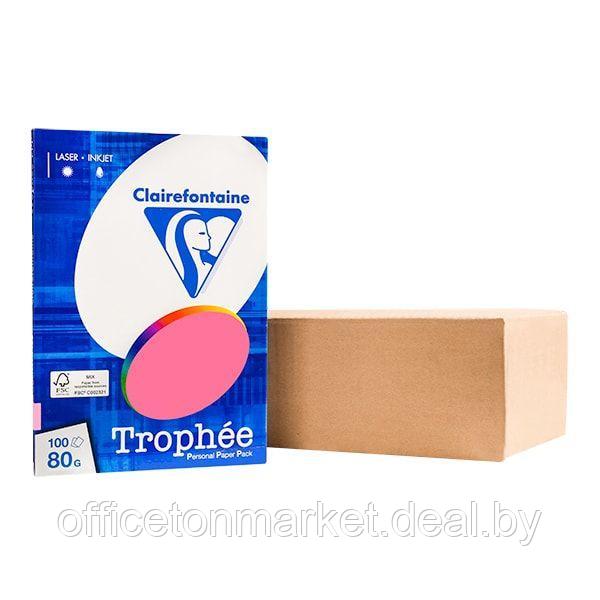 Бумага цветная "Trophée", А4, 100 листов, 80 г/м2, ярко-розовый - фото 2 - id-p215325242