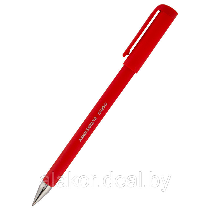 Ручки гелевые Delta DG2042, 0.7мм красный, корпус красный