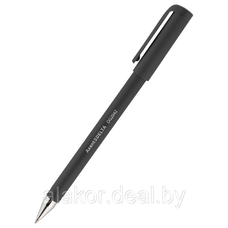 Ручки гелевые Delta DG2042, 0.7мм черная, корпус черный