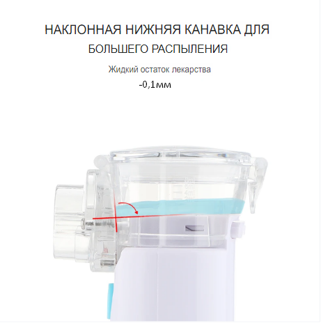 Компактный бесшумный ультразвуковой ингалятор Medical MESH Nebulizer CK-AT019 с насадками для детей и взрослых - фото 8 - id-p218658589