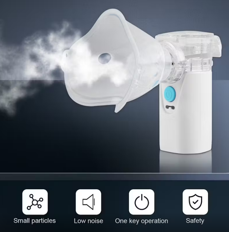 Компактный бесшумный ультразвуковой ингалятор Medical MESH Nebulizer CK-AT019 с насадками для детей и взрослых - фото 1 - id-p218658589