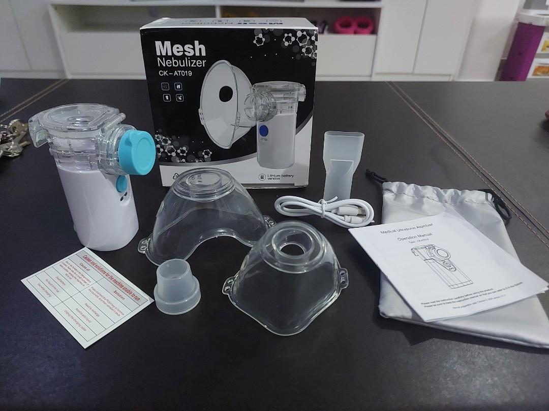 Компактный бесшумный ультразвуковой ингалятор Medical MESH Nebulizer CK-AT019 с насадками для детей и взрослых - фото 9 - id-p218658589