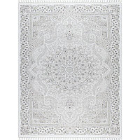 Ковёр прямоугольный Kirmanshah 38650A, размер 80x150 см, цвет white/white