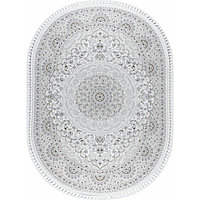 Ковёр овальный Kirmanshah 38860A, размер 80x150 см, цвет white/white