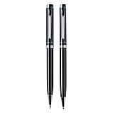 Набор "Luzern": ручка шариковая автоматическая, карандаш автоматический, 0,7 мм, черный, серебристый, фото 3