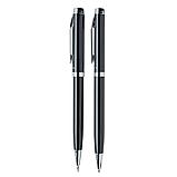 Набор "Luzern": ручка шариковая автоматическая, карандаш автоматический, 0,7 мм, черный, серебристый, фото 4