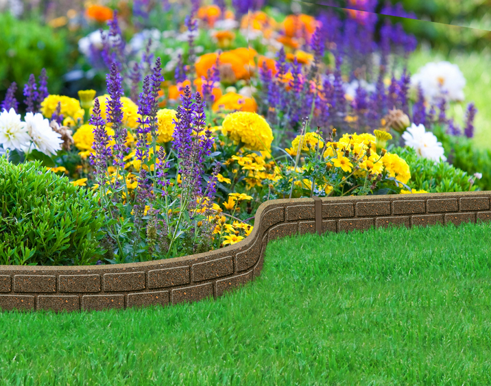 Бордюр садовый 15cm EZ Border BRICKS, 3 колышка и соединитель, коричневый, BG - фото 10 - id-p218430435