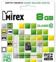 Карта памяти Mirex microSDHC (Class 10) 8GB (13612-MC10SD08)