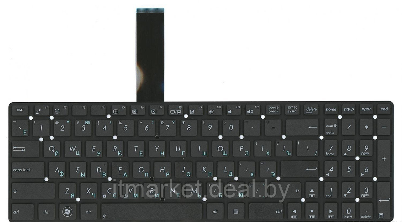 Клавиатура для ноутбука Asus K55, X501 черная без рамки (005773) - фото 1 - id-p218663049