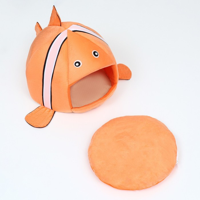 Домик для животных "Рыбка-клоун", 31 х 30 х 28 см, оранжевый - фото 6 - id-p218663503