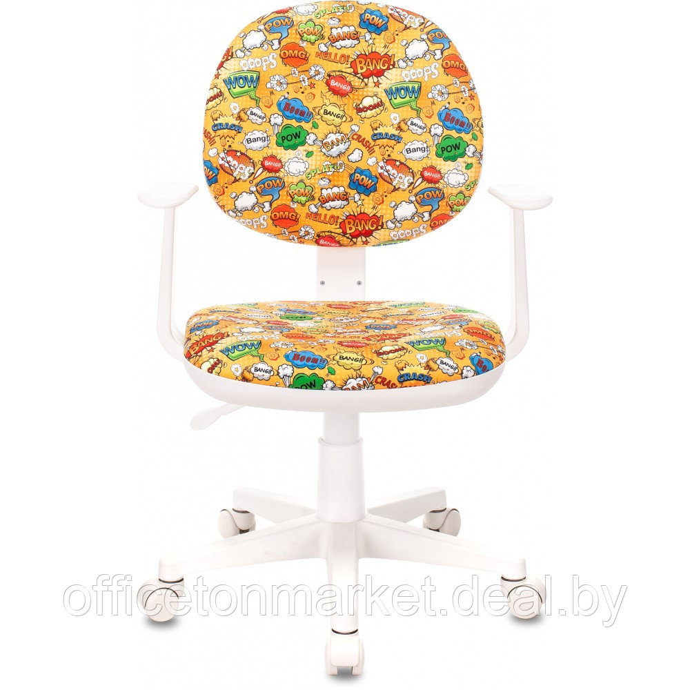Кресло детское Бюрократ CH-W356AXSN, ткань, пластик, оранжевый бэнг - фото 2 - id-p218663130