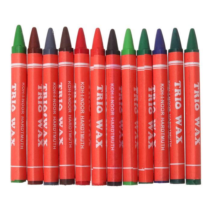 Мелки восковые 24 цвета Koh-I-Noor TRIO 8274, D=8,2 мм, L=90 мм, картонная упаковка, европодвес - фото 3 - id-p218664194