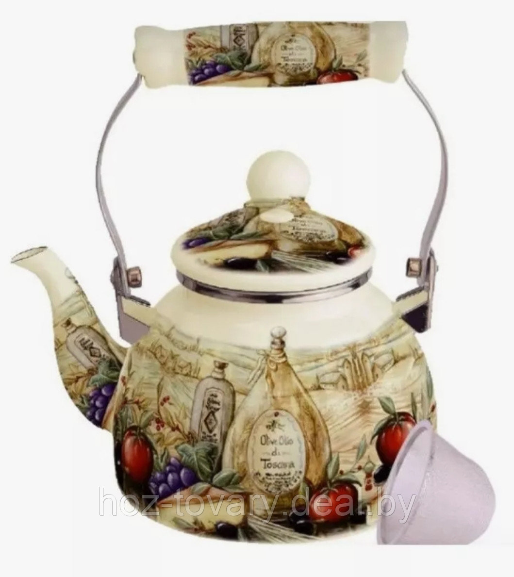 Чайник эмалированный заварочный с ситом Kelly обьем 1,5 л арт. KL 4466 - фото 1 - id-p217177377