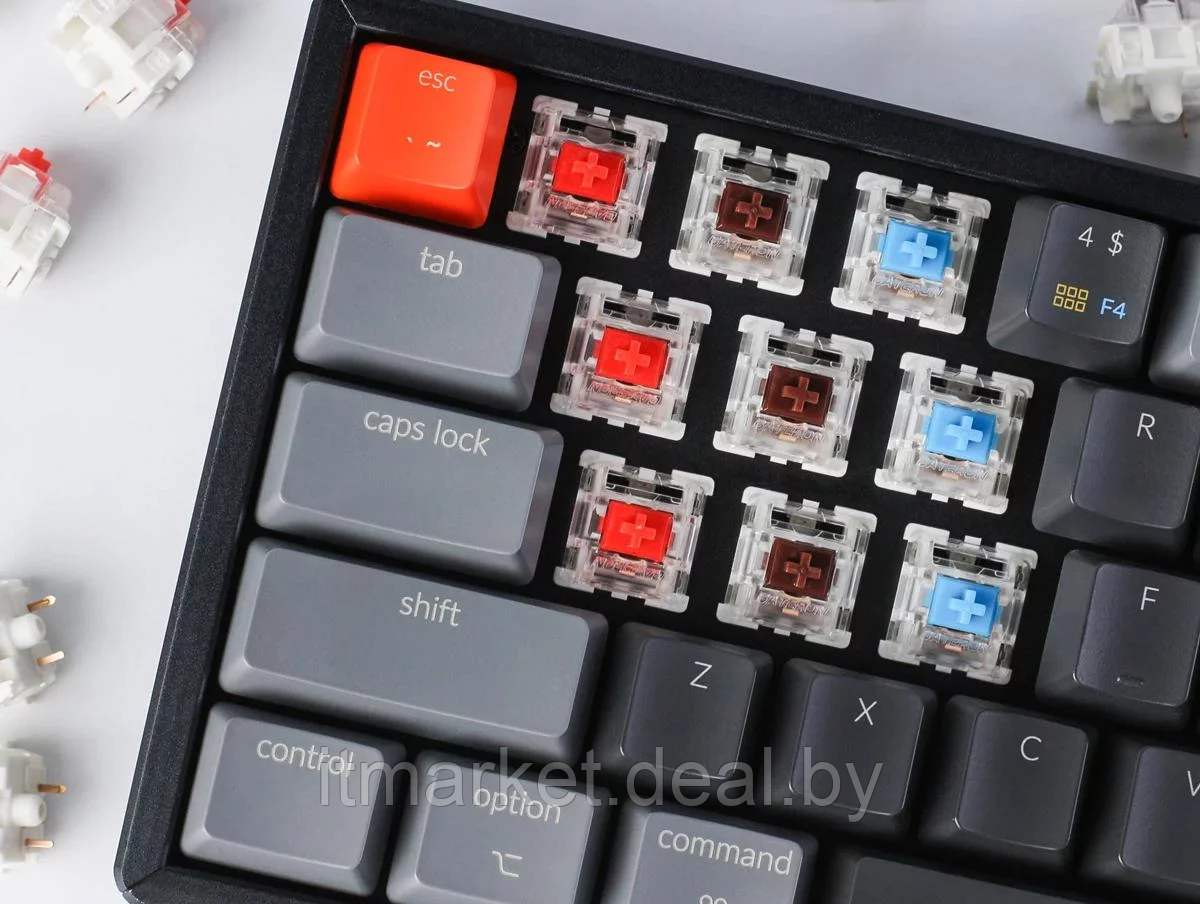 Клавиатура Keychron K12 (K12-B1-RU) (Gateron G pro Red Switch) Grey - фото 2 - id-p218664660