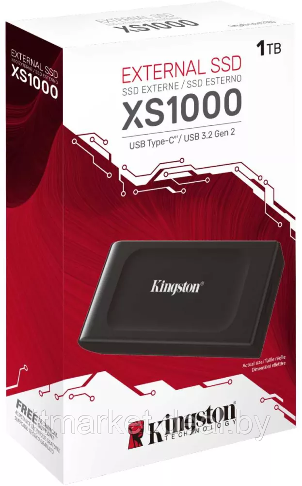 Внешний жесткий диск SSD 1Tb Kingston XS1000 (SXS1000/1000G) - фото 4 - id-p218664796