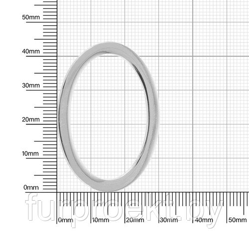 Кольцо литое О 063 (овал) никель 20*35 мм