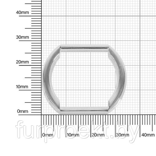 Кольцо овальное 6023 20мм никель полир