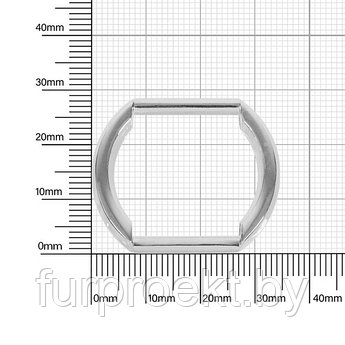 Кольцо овальное 6023 20мм никель полир