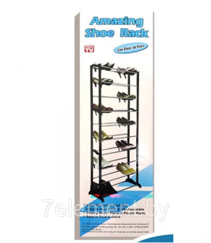 Универсальная полка стеллаж для обуви, стойка обувная напольная 8001 Amazing Shoe Rack, этажерка для обуви - фото 4 - id-p218603307