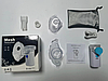 Компактный бесшумный ультразвуковой ингалятор Medical MESH Nebulizer CK-AT019 с насадками для детей и взрослых, фото 10