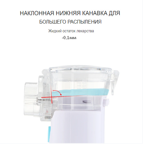 Компактный бесшумный ультразвуковой ингалятор Medical MESH Nebulizer CK-AT019 с насадками для детей и взрослых - фото 10 - id-p218680146