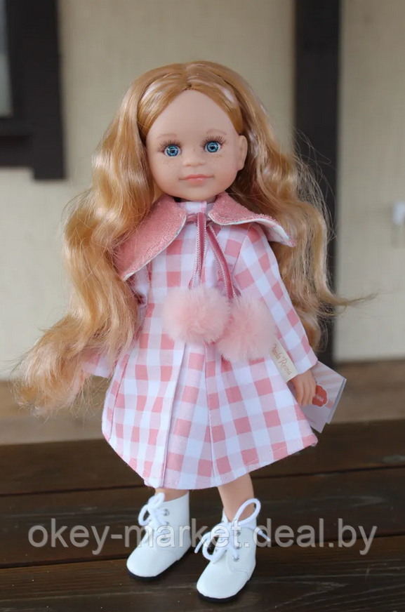 Кукла Paola Reina Кончита в платье с воротником и пушистыми помпонами, 32 см - фото 9 - id-p218680116