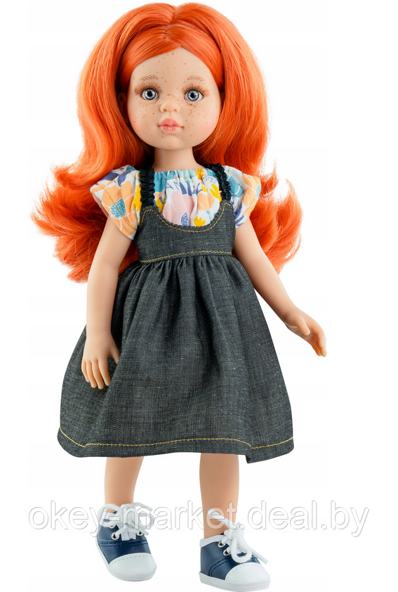 Кукла Paola Reina Марибель в джинсовом сарафане, 32 см - фото 2 - id-p218708471