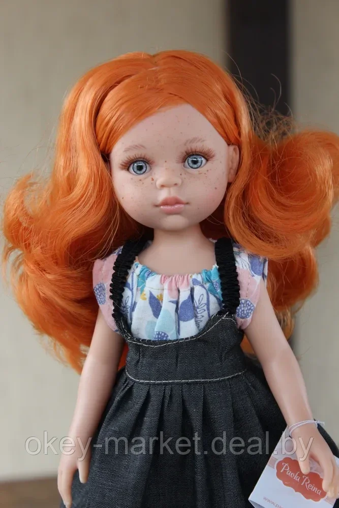 Кукла Paola Reina Марибель в джинсовом сарафане, 32 см - фото 9 - id-p218708471
