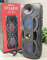 Портативная колонка BT Speaker ZQS 8202A Мощная беспроводная акустическая система. Микрофон, пульт, подсветка