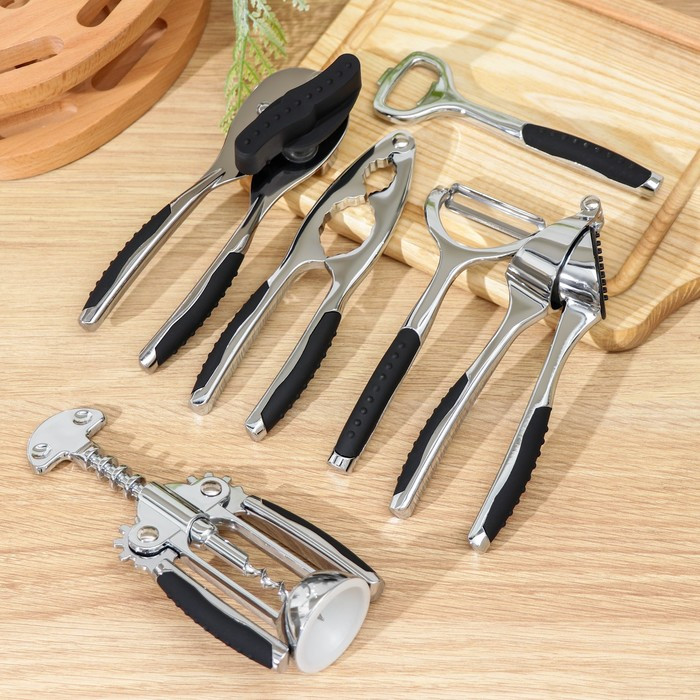 Набор кухонных инструментов Shapes, 6 предметов на подставке - фото 2 - id-p218715658